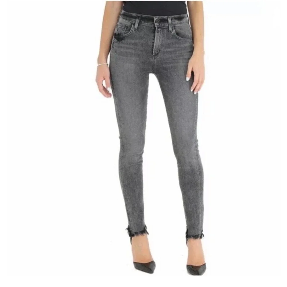 AGOLDE Sophie Hi Rise Destroyed Raw Skinny Jean 24‎ NEW